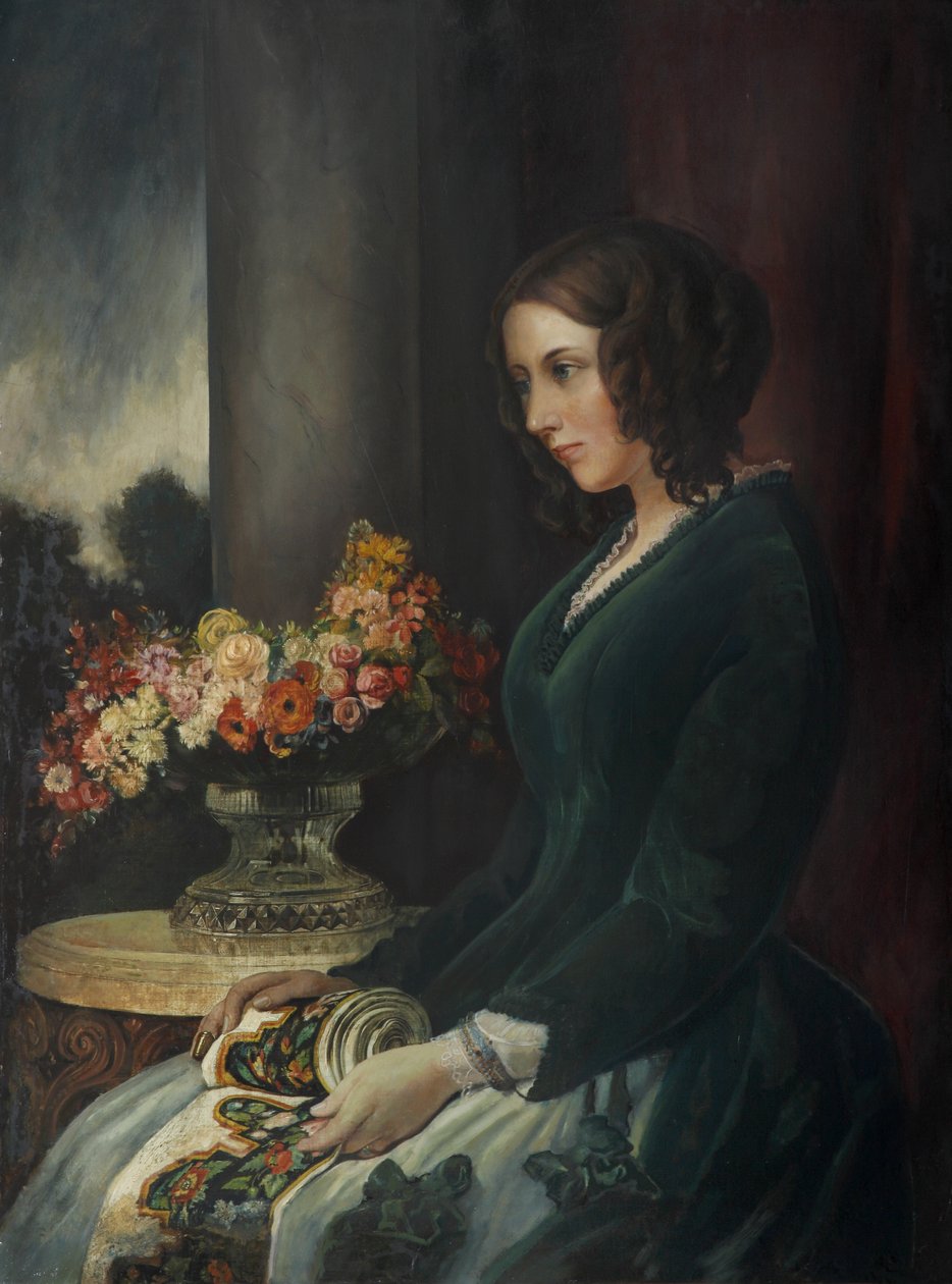 Portrett av Catherine Dickens, ca. 1847 (olje på lerret) av Daniel Maclise