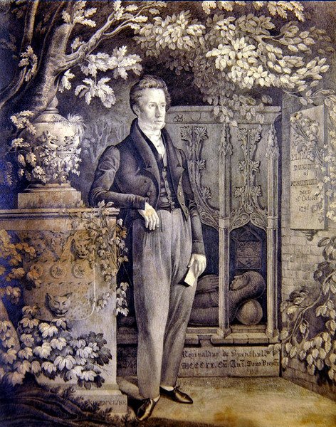 Portrett av Richard Sainthill, ca. 1820-c. 1850 (blyant på papir) av Daniel Maclise