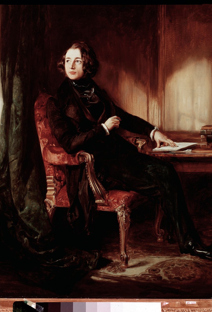 Portrett av forfatteren Charles Dickens av Daniel Maclise