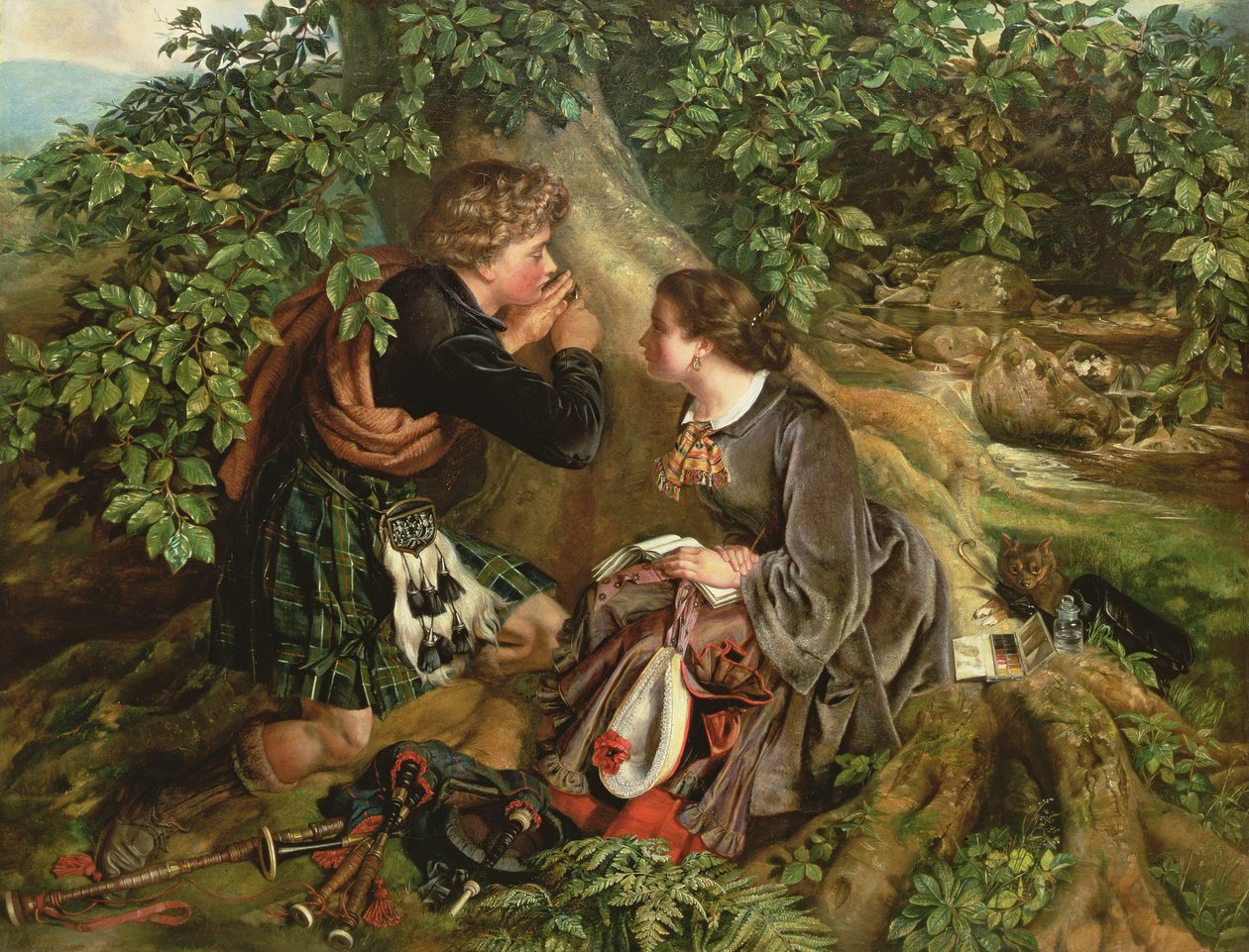 Skotske elskere, 1863 av Daniel Maclise