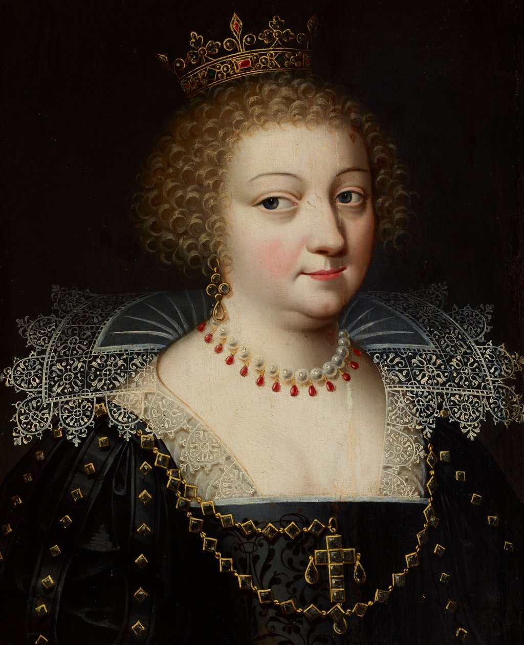 Portrett av dronning Anne av Østerrike (1601–1666) av Daniel (studio of) Dumonstier