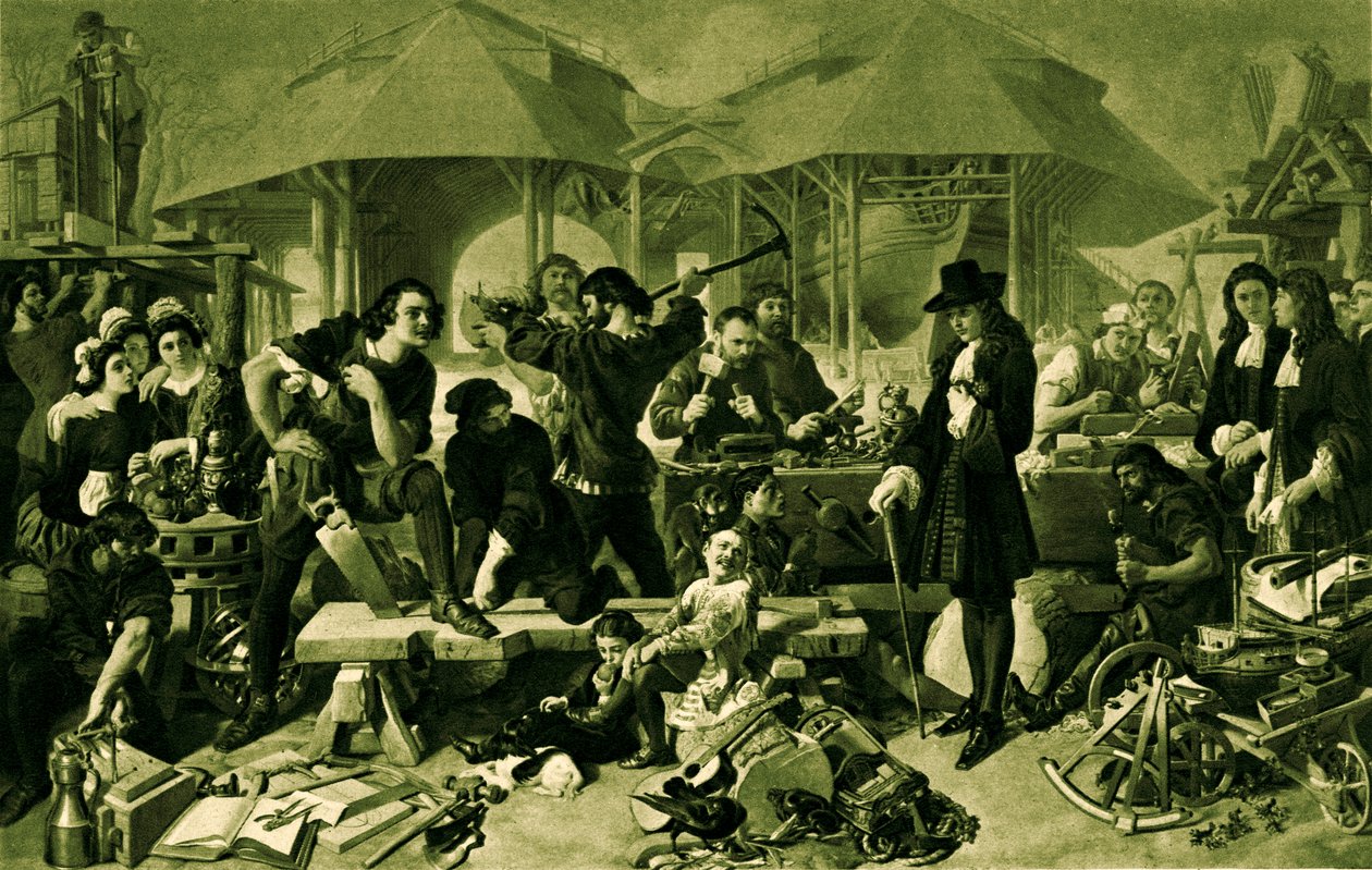 Peter den store ved Deptford Dockyard av Daniel 1806 70 Maclise