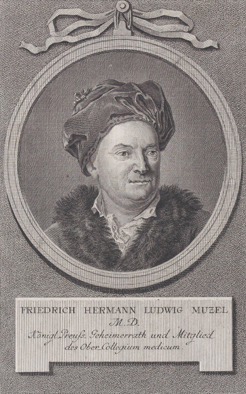 Portrett av Friedrich Ludwig Hermann Muzel, ca. 1778. av Daniel Berger