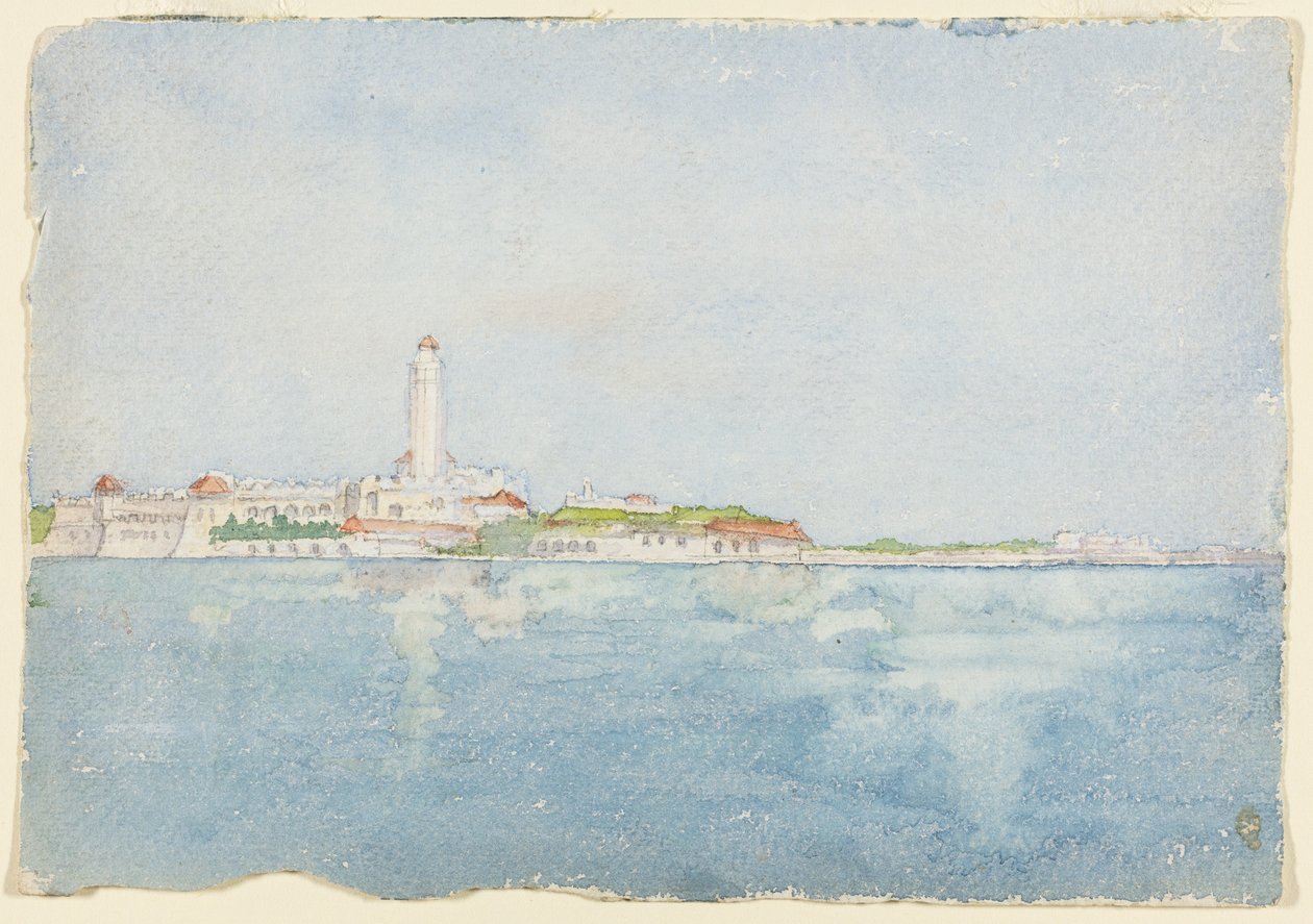Skisse tatt i Alger, Nord-Afrika, Travel Sketch, 1896. av Daniel Burnham
