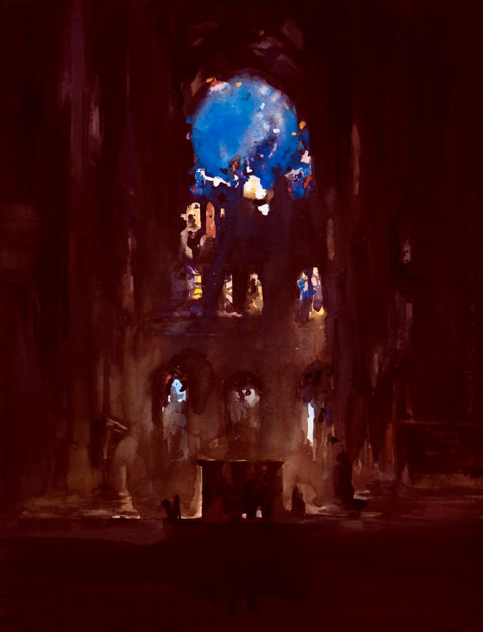 Interiøret i Notre-Dame av Daniel Cacouault