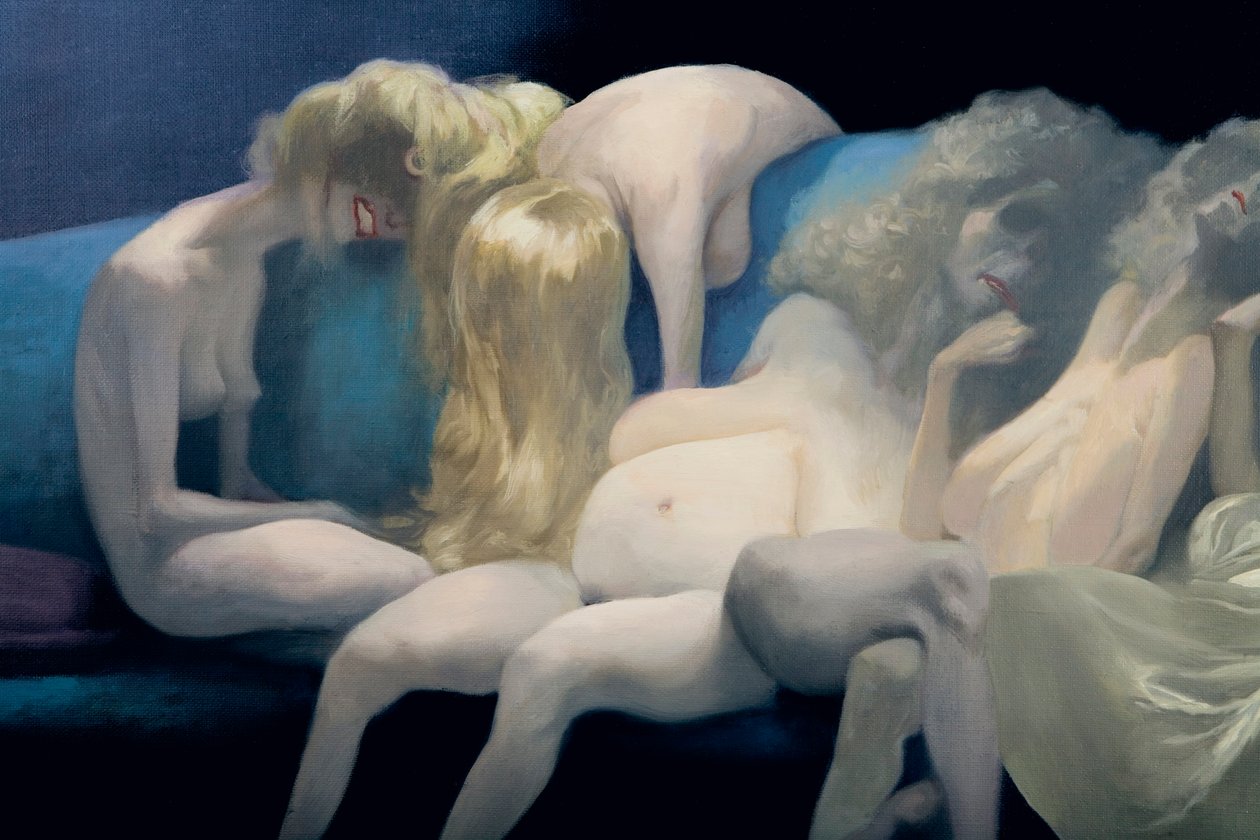 The Young Bride and the Dead Wives, detalj, fra Bluebeard av Charles Perrault (1628-1703) av Daniel Cacouault