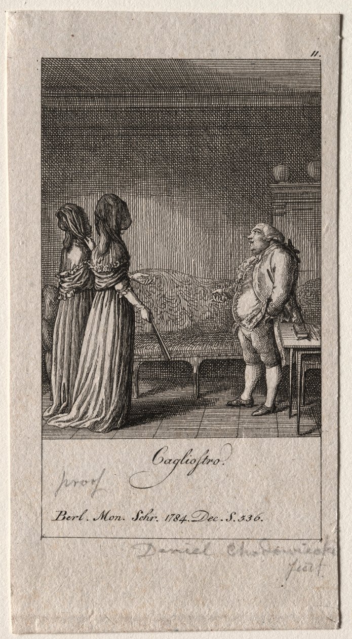 Cagliostro, 1784. av Daniel Nikolaus Chodowiecki