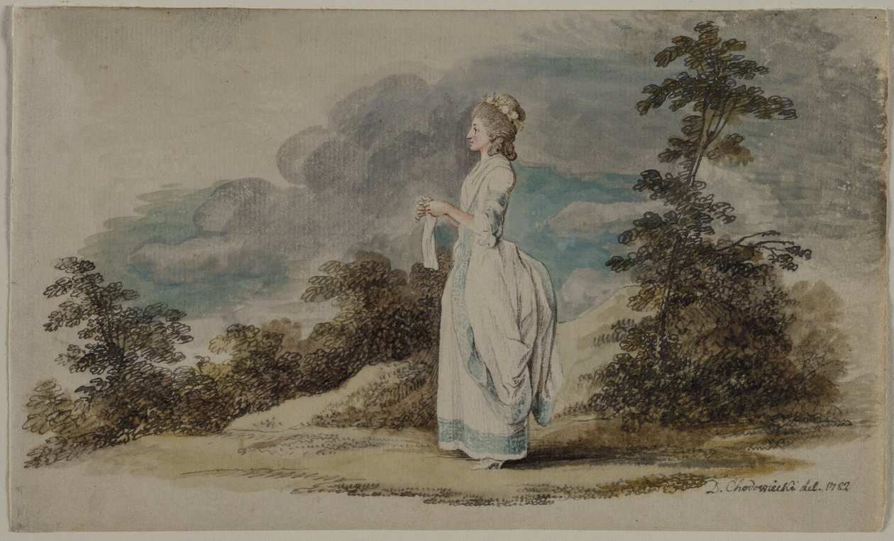 Susanne (Kunstnerens datter i en alder av tjueen) av Daniel Chodowiecki