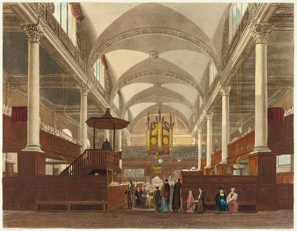Interiøret i Christ Church av Daniel Havell