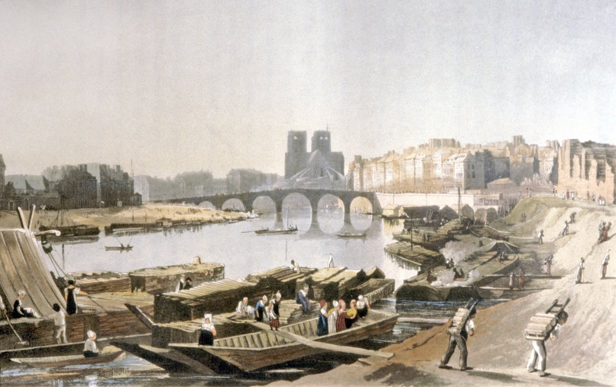 Notre Dame, Ile de la Cite, Ile Saint Louis og Pont de la Tournelle av Daniel Havell