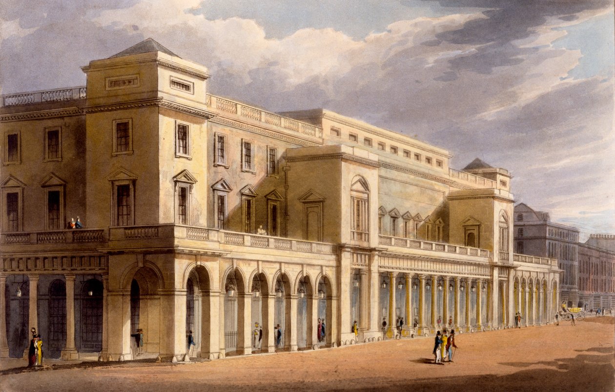 Operahuset, tidligere Lyceum, London, 1826 av Daniel Havell