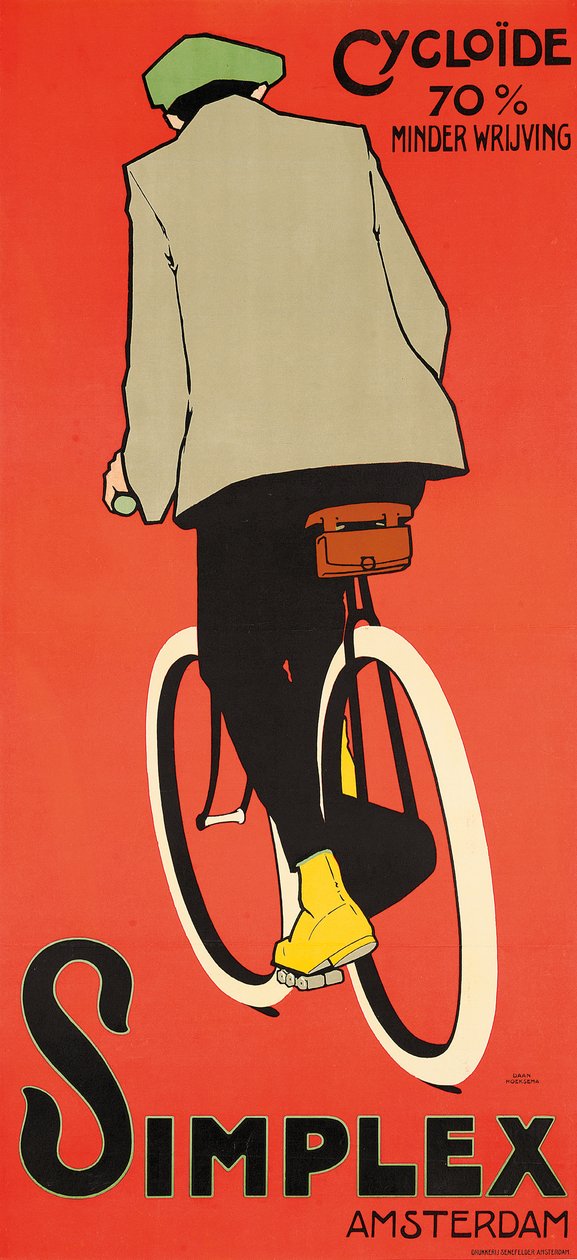 En plakat som reklamerer for Simplex Amsterdam-sykler av Daniel Hoeksema