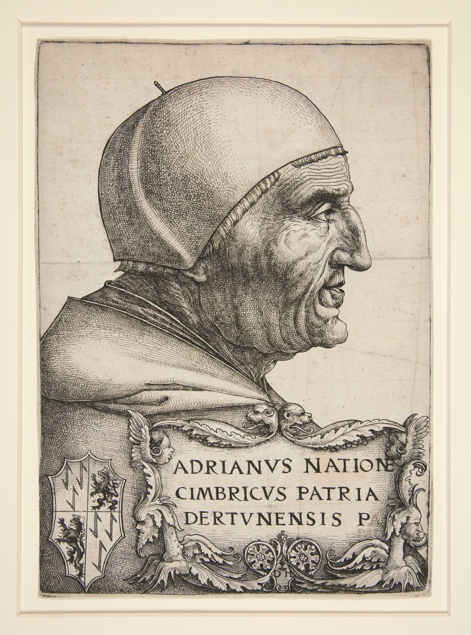 Portrett av Adrien VI (Hadrian VI, pave 1522-1523) av Daniel Hopfer