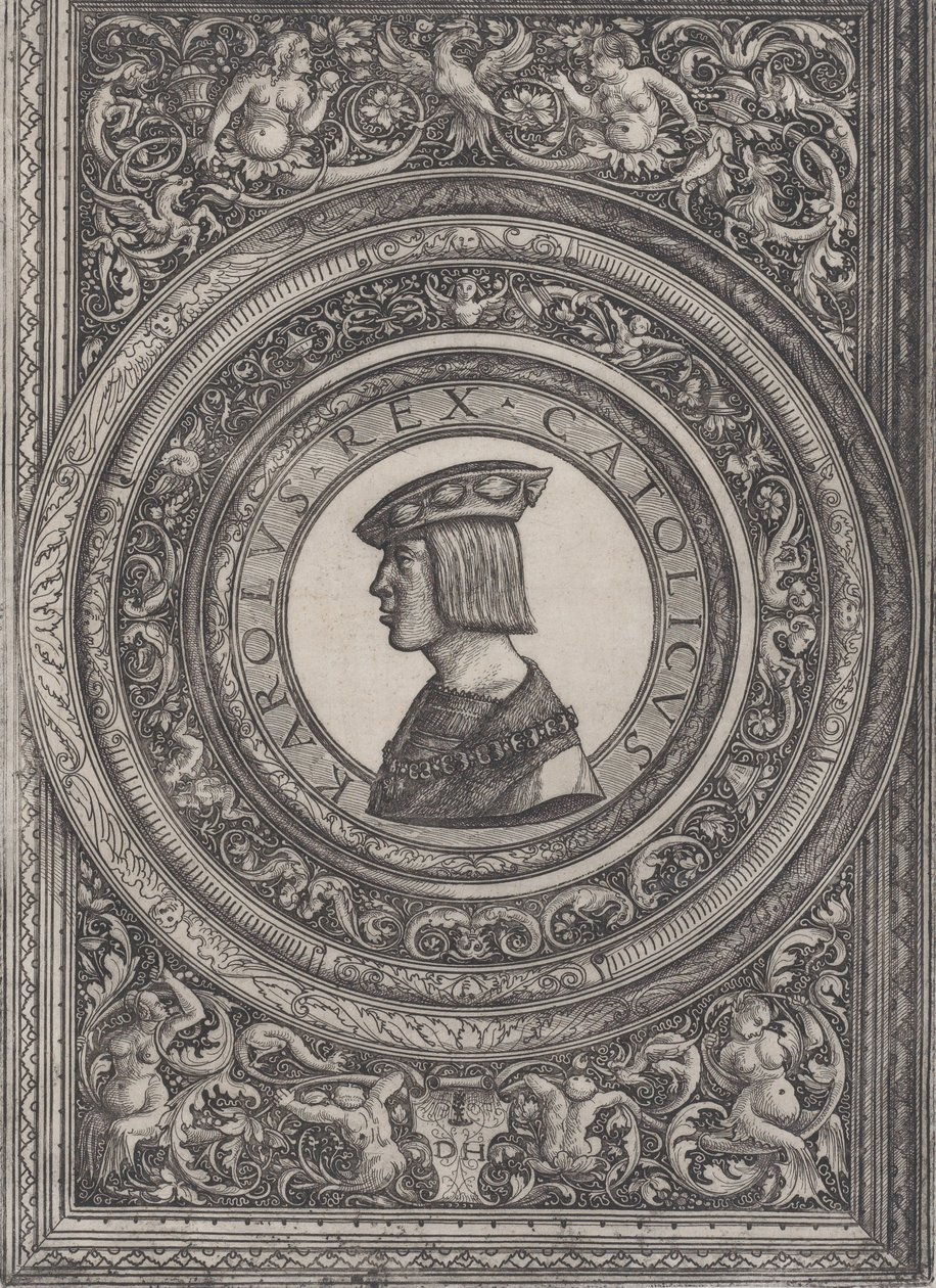 Portrett av keiser Charles V, ca. 1519. av Daniel Hopfer