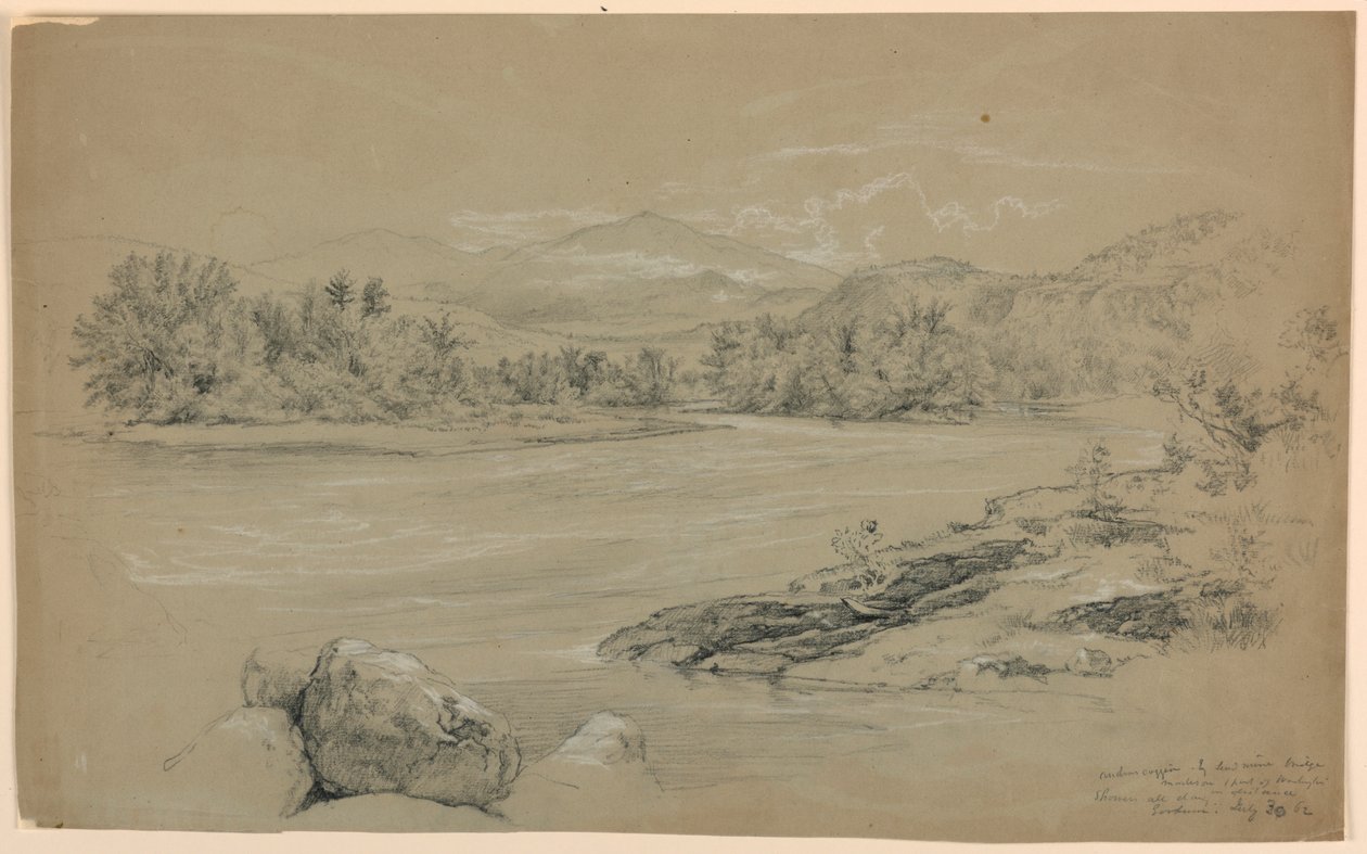 Androscoggin River ved Lead Mine Bridge, Gorham, New Hampshire av Daniel Huntington