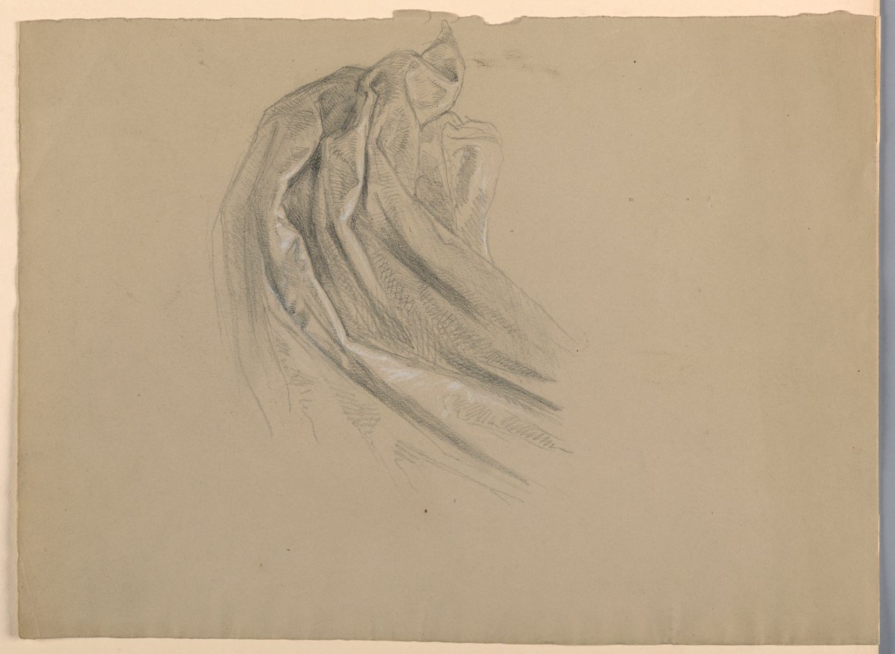 Draperistudie for "A Magdalen" av Daniel Huntington