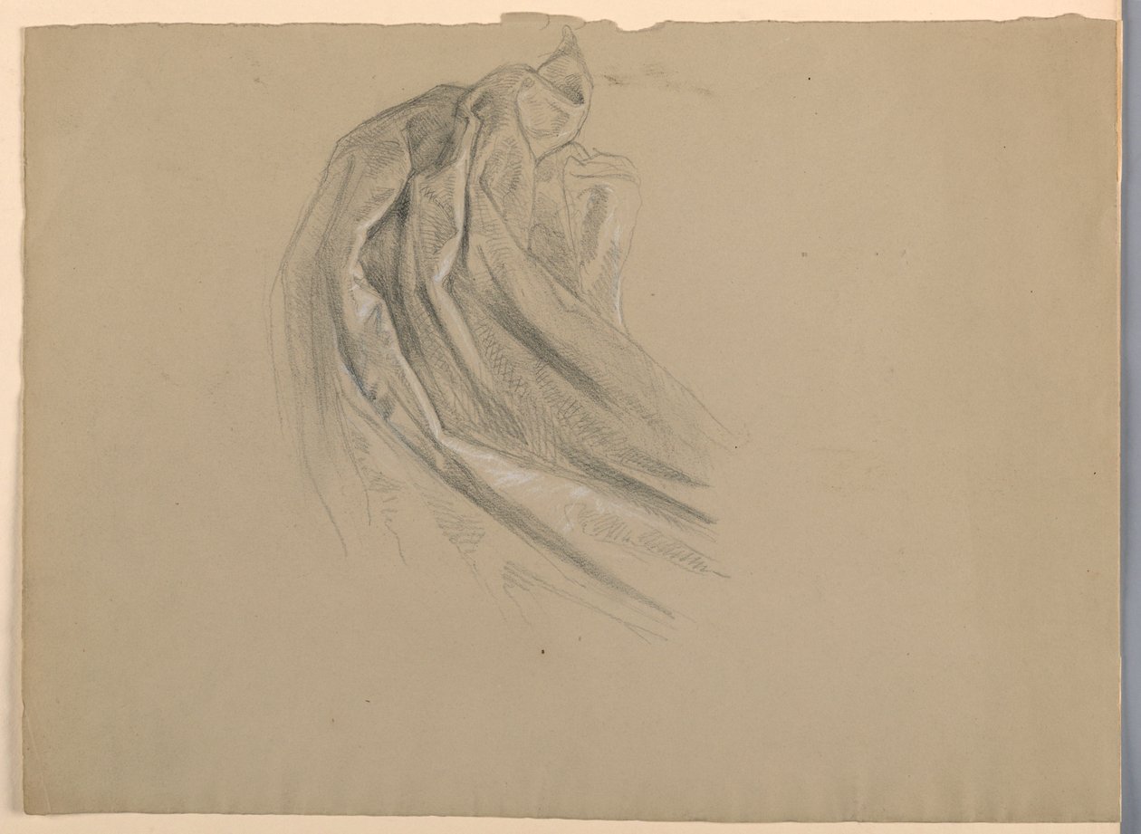 Tegning, studie til «En Magdalen», D, 1852 av Daniel Huntington