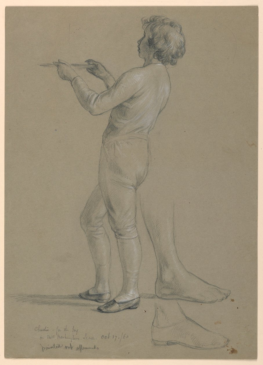 Tegning, studie til «Martha Washington-mottakelsen», 1860 av Daniel Huntington