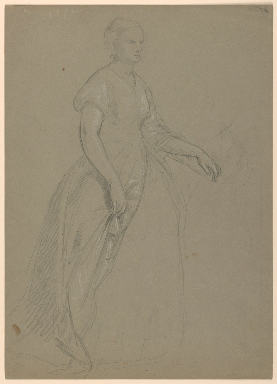 Tegning, studie til «Martha Washington-mottakelsen», 1860 av Daniel Huntington