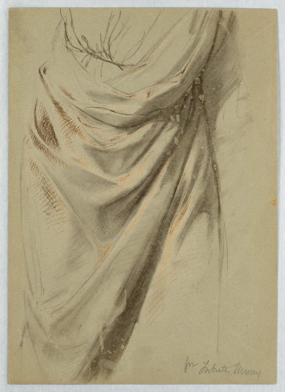 Tegning, studie for «Tribute Money», 1852 av Daniel Huntington