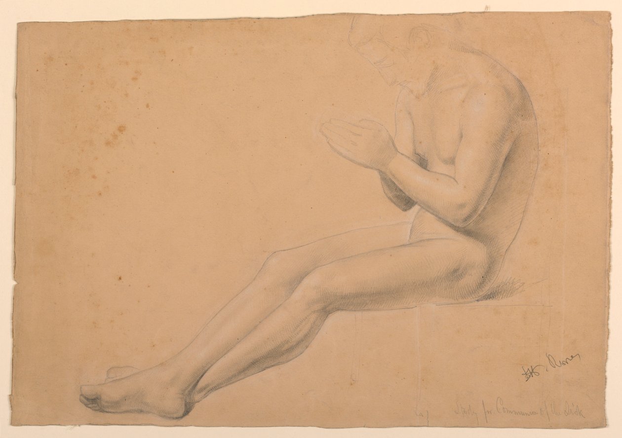 Figurstudie for «Sykes fellesskap» av Daniel Huntington