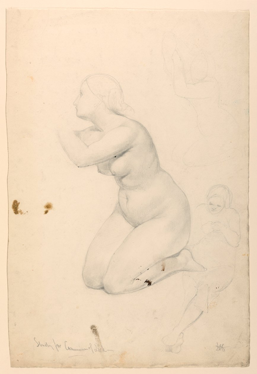 Figurstudie for "Sykes fellesskap" av Daniel Huntington