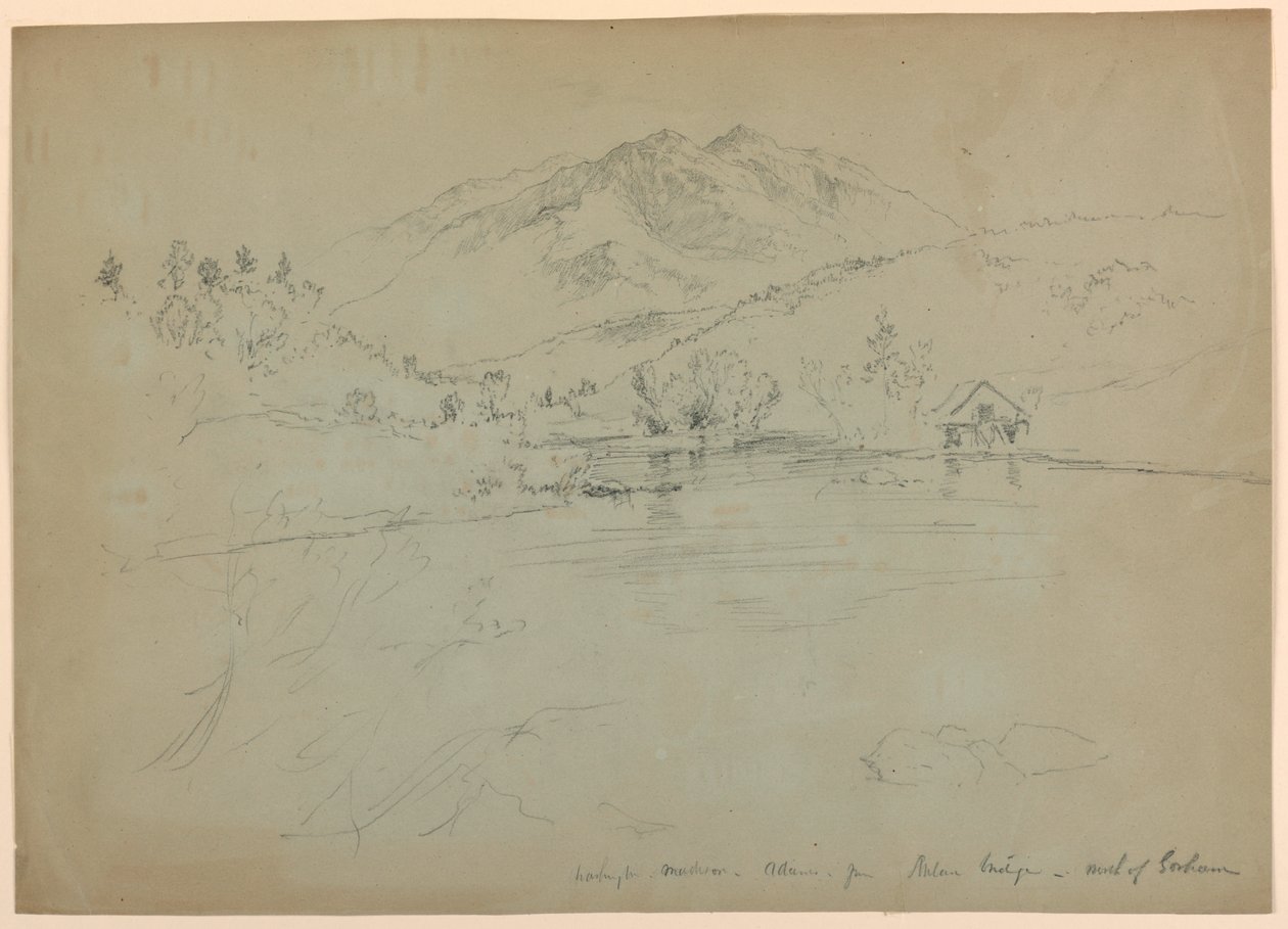 Mount Washington, Mount Madison og Mount Adams fra Bridge, nord for Gorham, New Hampshire av Daniel Huntington