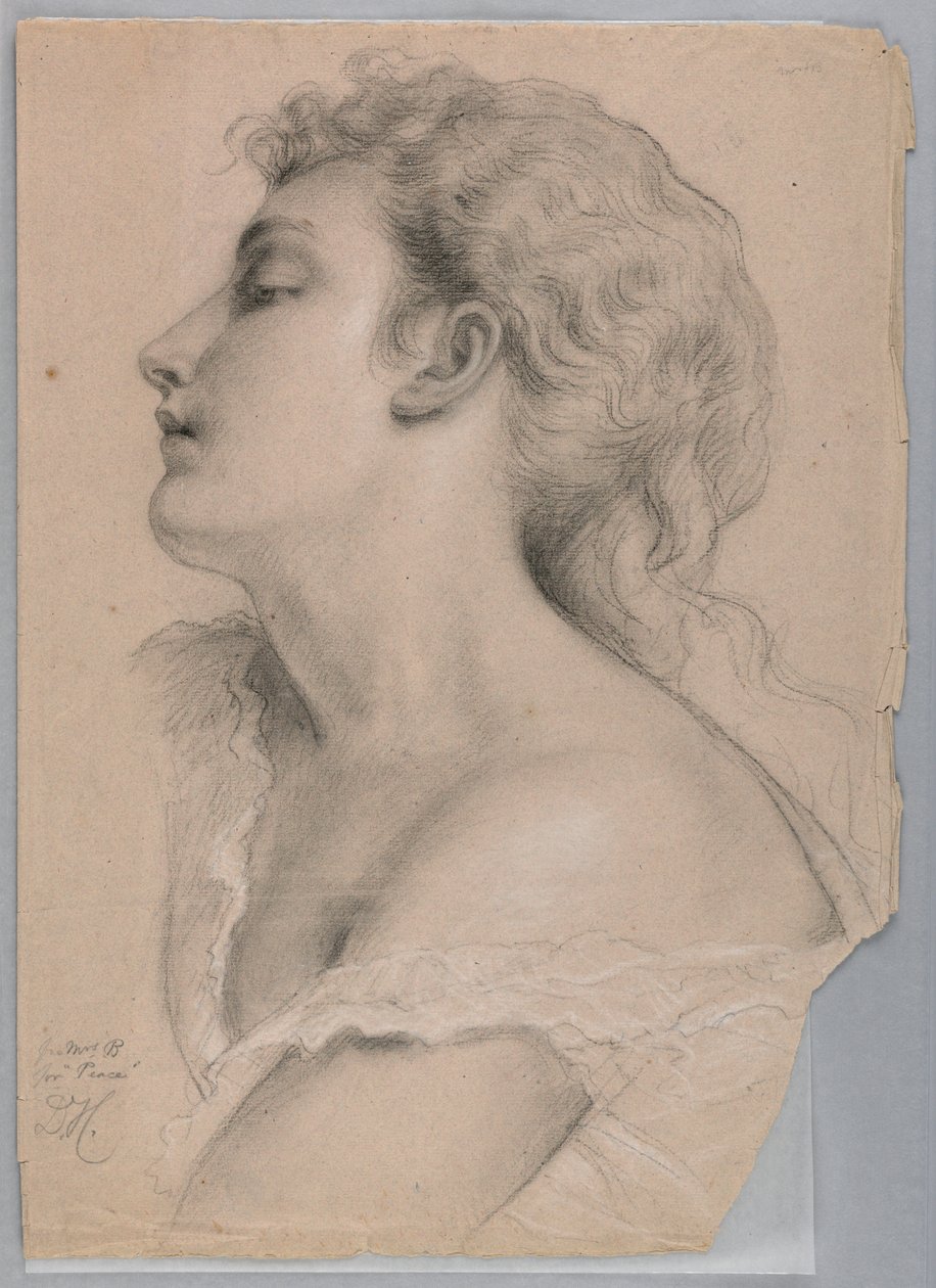 Mrs. B som fred, studie for "Justice and Peace" av Daniel Huntington