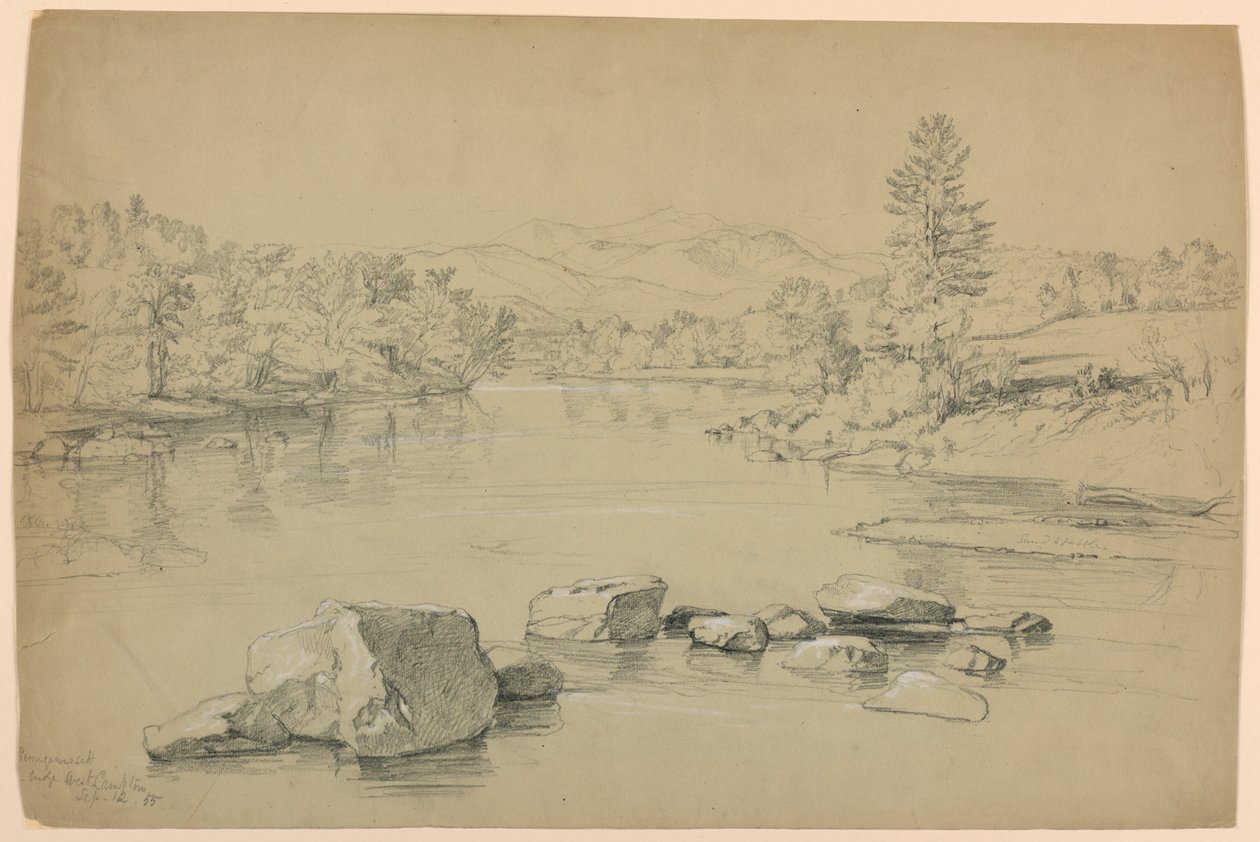 Pemigewassett Bridge, West Campton, New Hampshire av Daniel Huntington