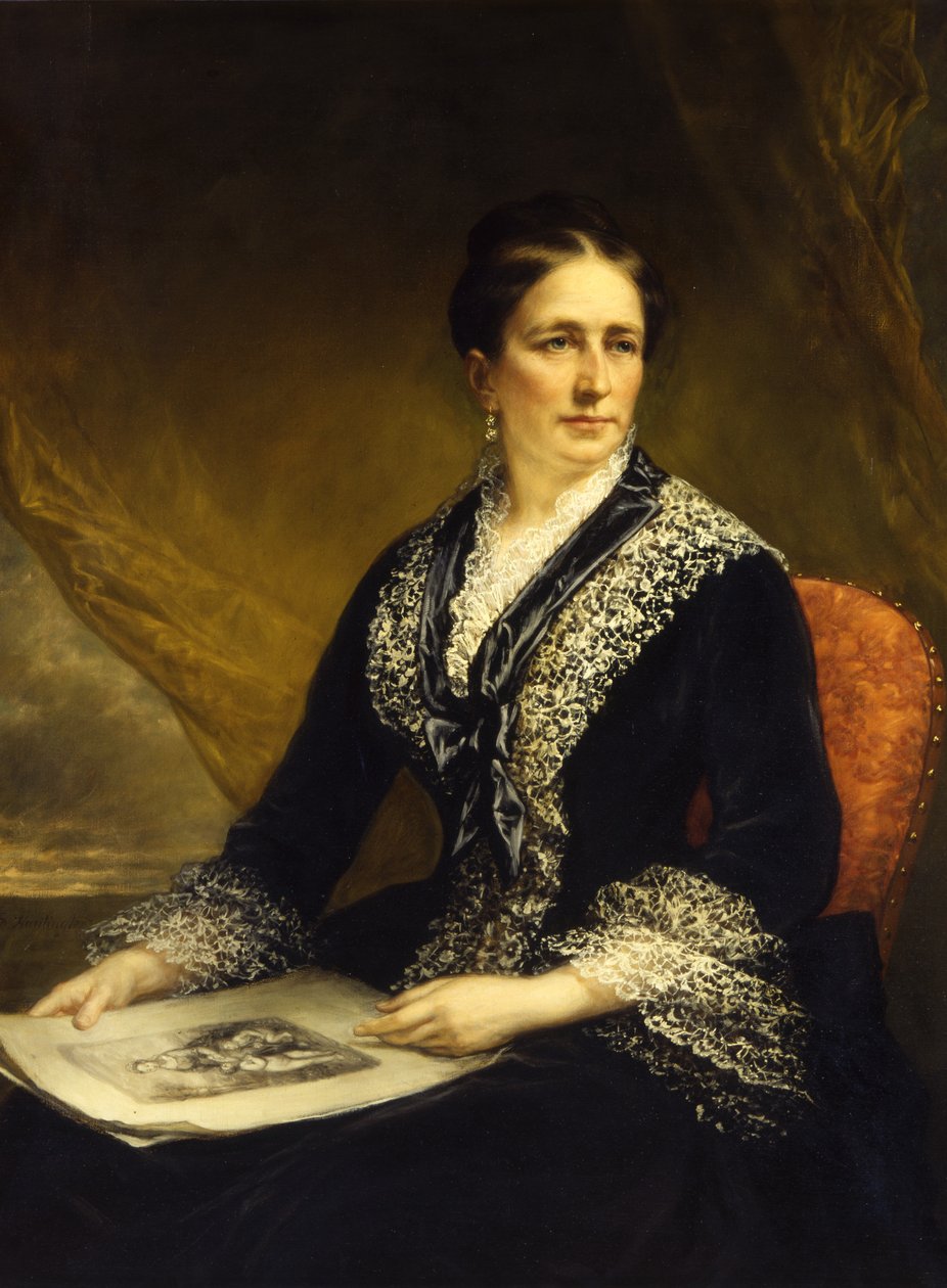 Portrett av Mary McCrea Stuart Mrs. Robert Leighton Stuart, ca. 1840-1885 av Daniel Huntington