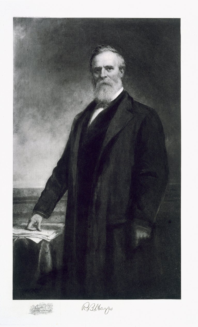 Rutherford B. Hayes, 19. president i USA, pub. 1901 (fotogravyr) av Daniel Huntington