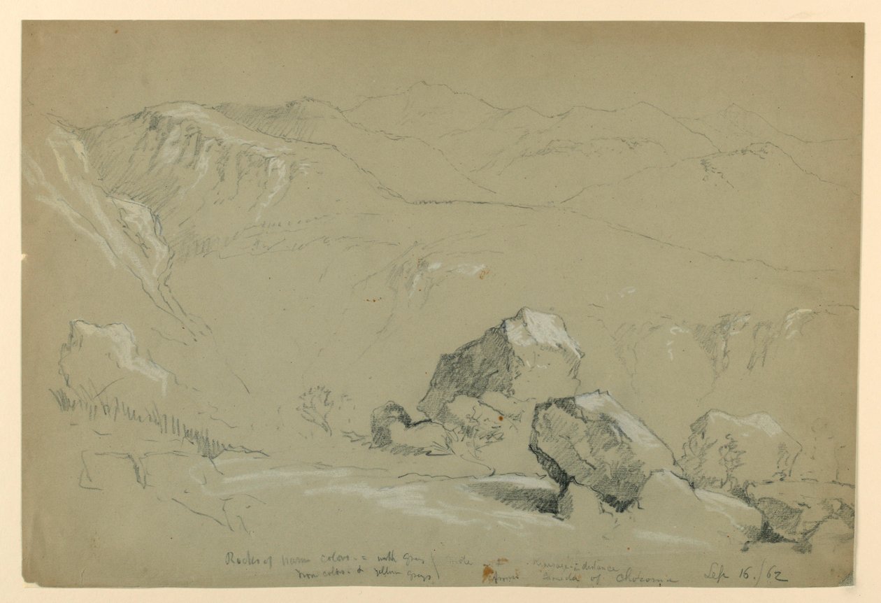Skisse fra Mount Chocorua av Daniel Huntington