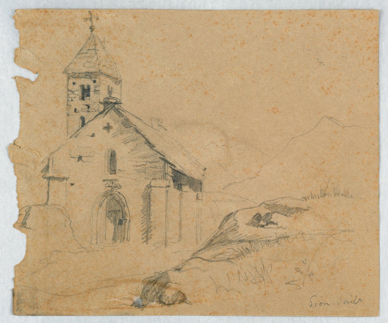 Liten kirke i Sion, Sveits av Daniel Huntington