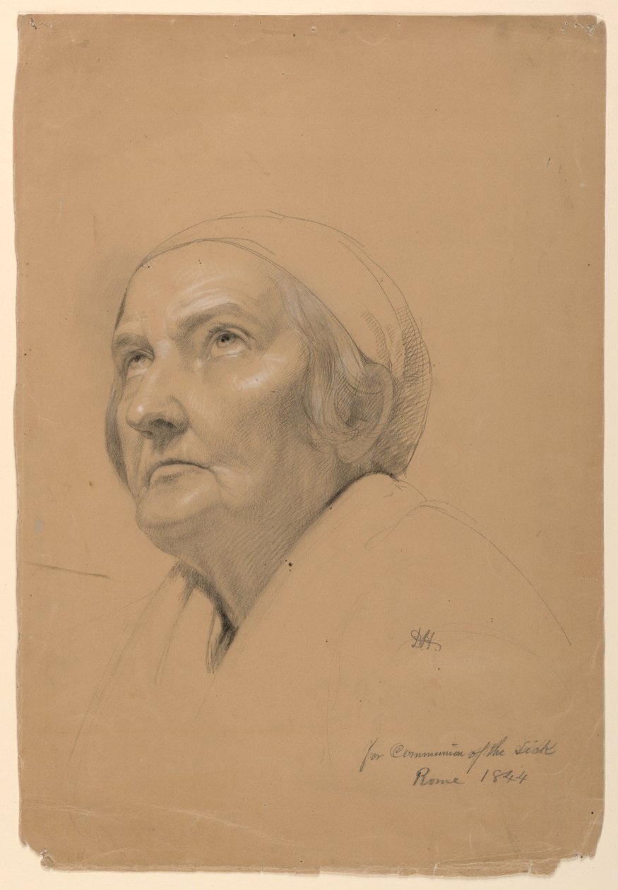 Studie for "Sykes fellesskap" av Daniel Huntington