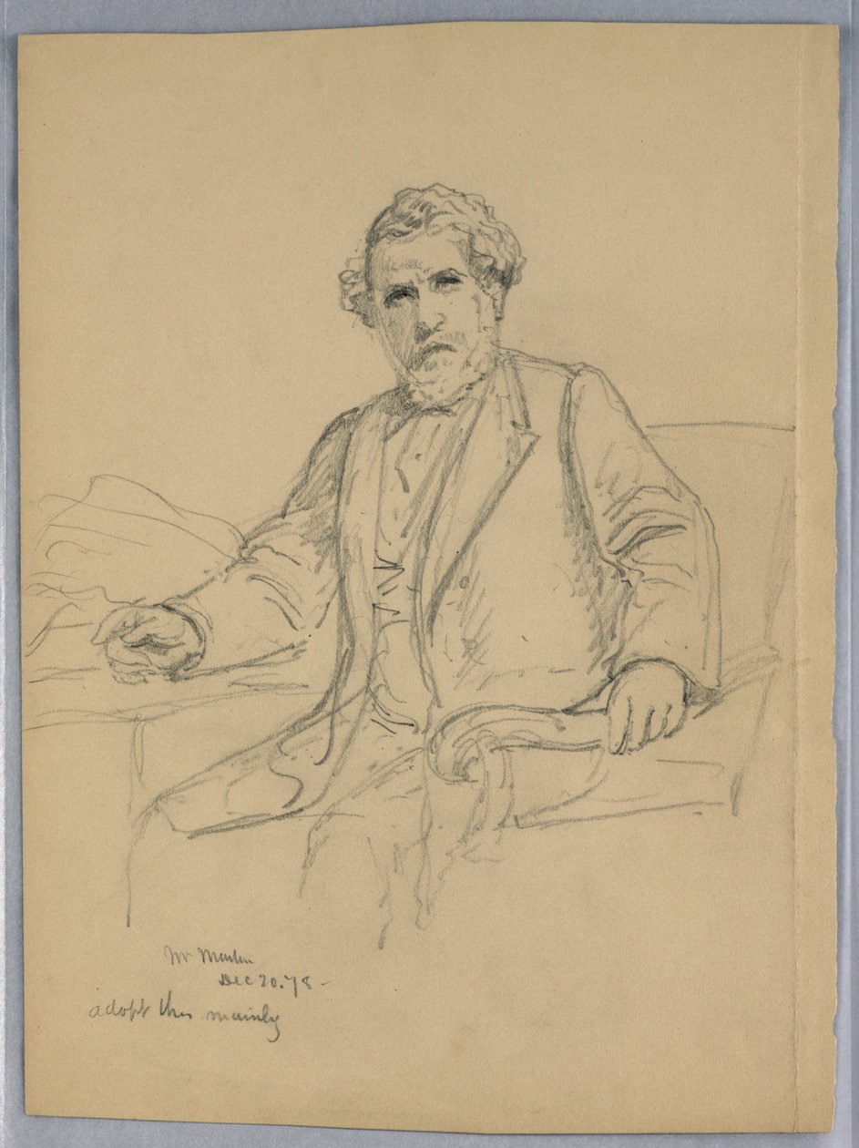 Studie for Portrait of Charles J. Martin av Daniel Huntington
