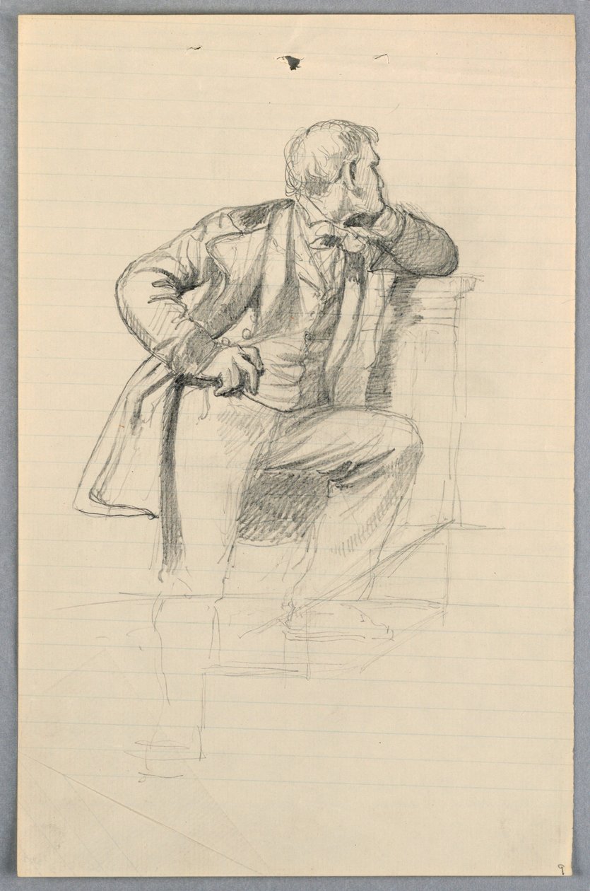 Studie for "Scientific Group" av Daniel Huntington