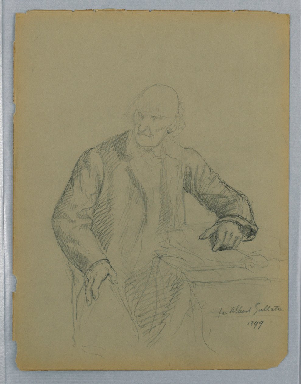 Studie for et portrett av Albert Gallatin, sittende av Daniel Huntington