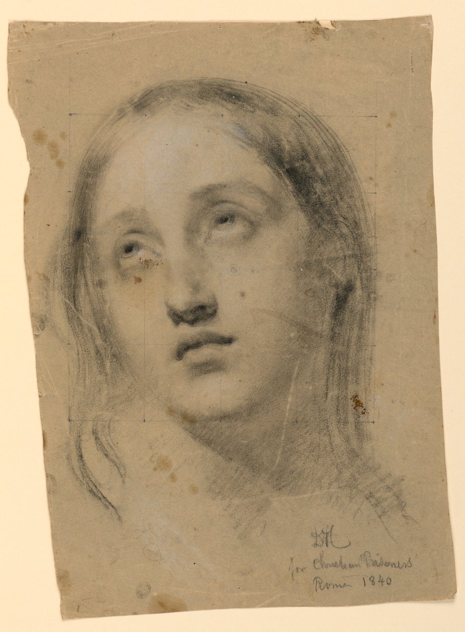 Studie av leder for "tidlige kristne fanger" av Daniel Huntington