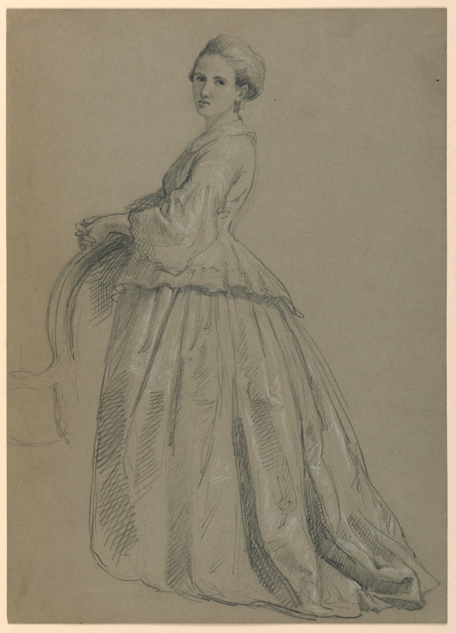Studie av Sophia Chew for "The Republican Court" (Lady Washingtons mottaksdag) av Daniel Huntington