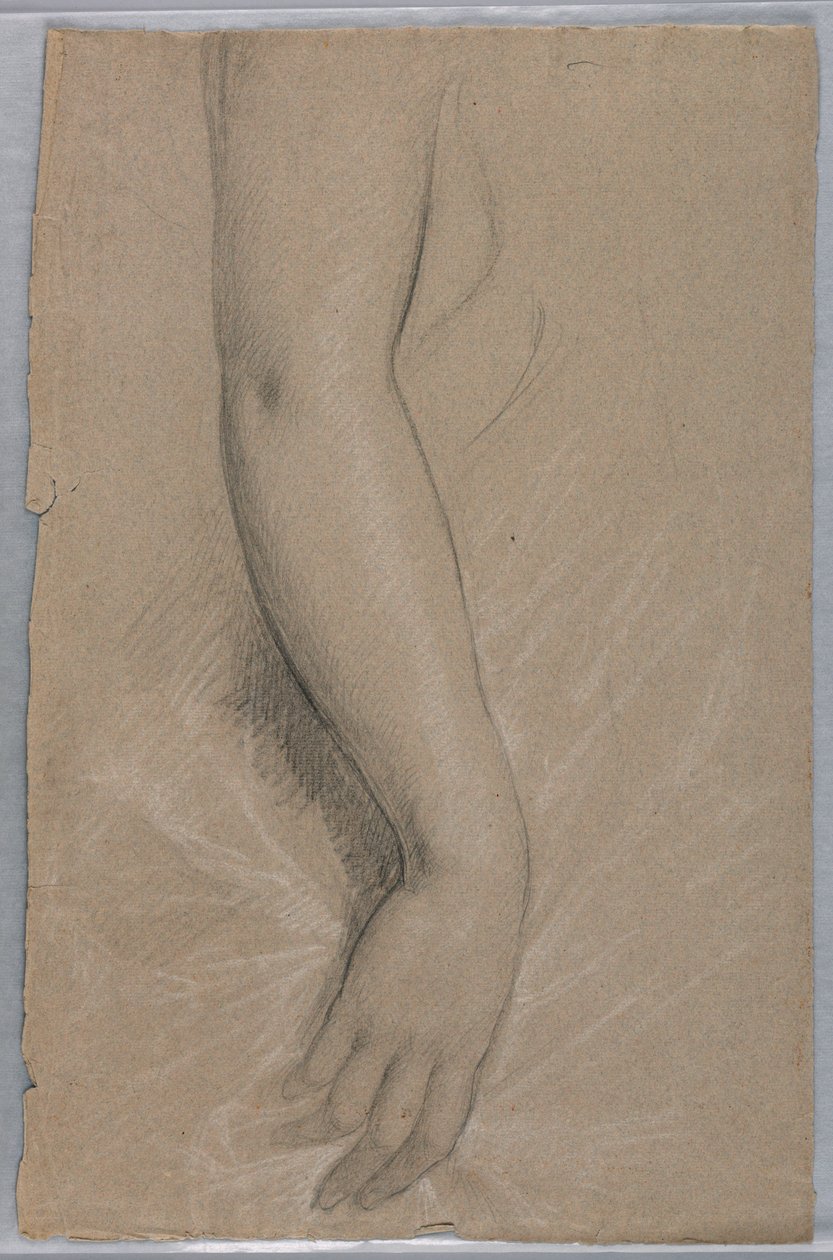 Studie av en arm for portrett av fru Rutherford B. Hayes av Daniel Huntington