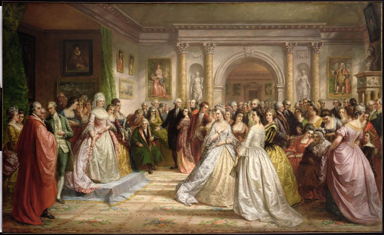 Den republikanske domstolen (Lady Washingtons mottakelse) 1861 av Daniel Huntington