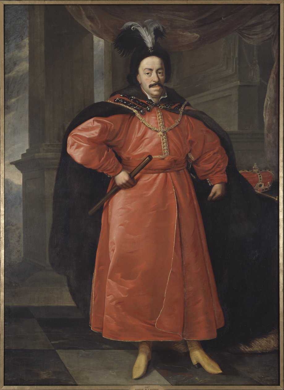 Jean II Casimir Vasa, roi de Pologne et grand duc de Lituanie - Portrett av John II Casimir Vasa (1609-1672), konge av Polen, av Schultz, Daniel, den yngre (1615-1683). Olje på lerret. Mål: 210x154 cm. Nationalmuseum Stockholm av Daniel Jerzy Schultz