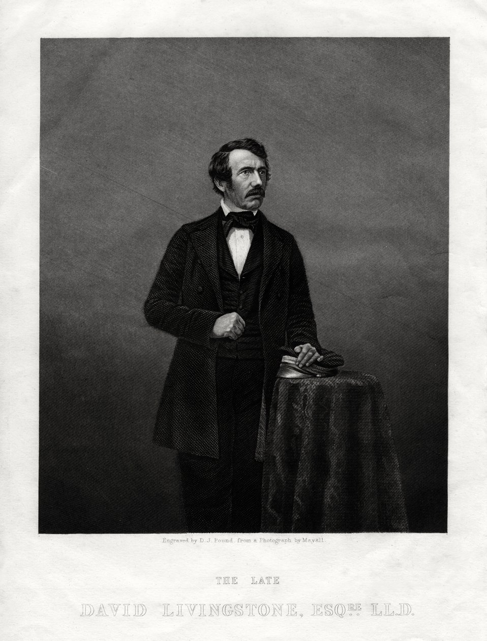 David Livingstone, skotsk misjonær og afrikansk oppdagelsesreisende, 1880 av Daniel John Pound