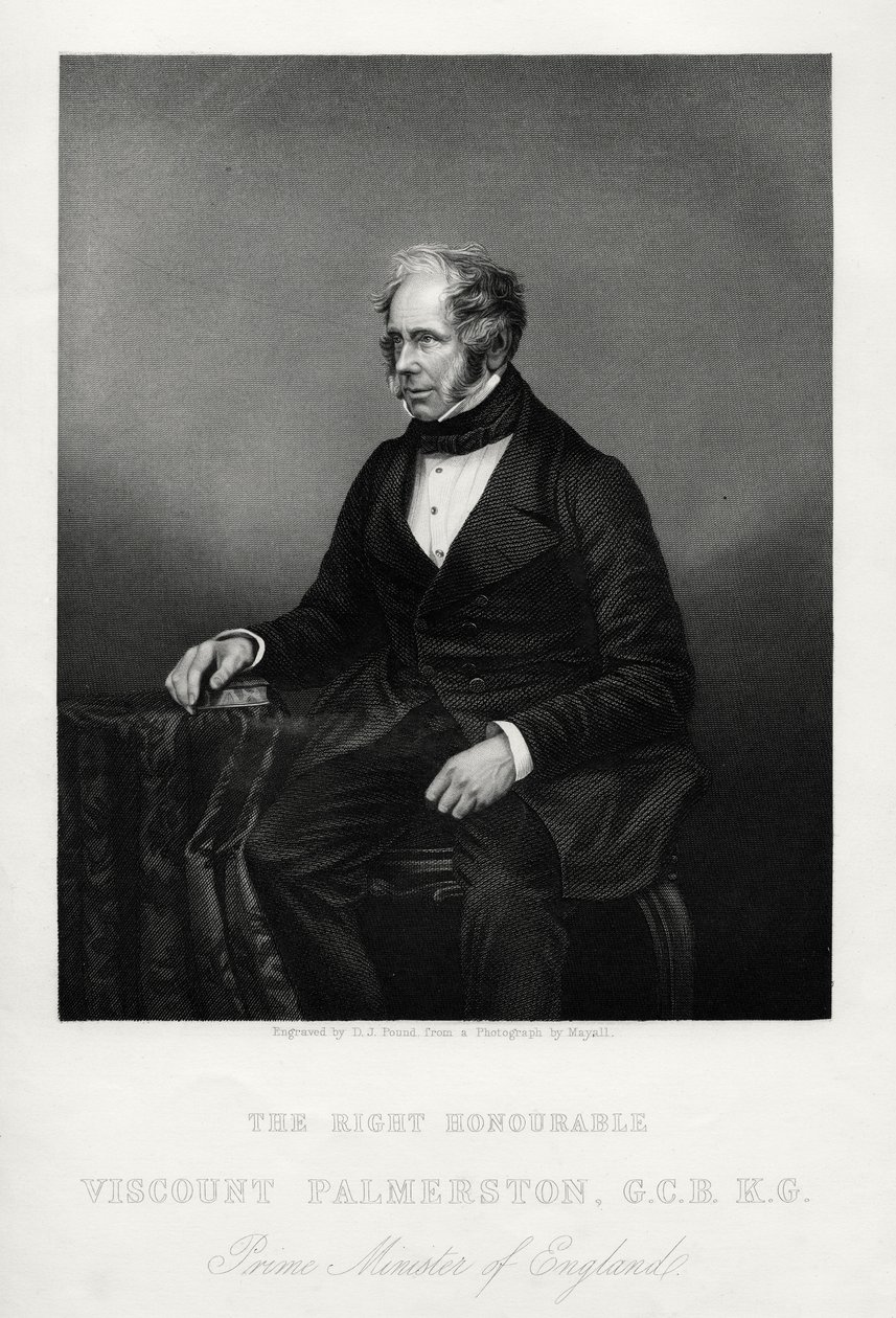 Henry John Temple, 3. Viscount Palmerston, britisk statsmann, c1880 av Daniel John Pound
