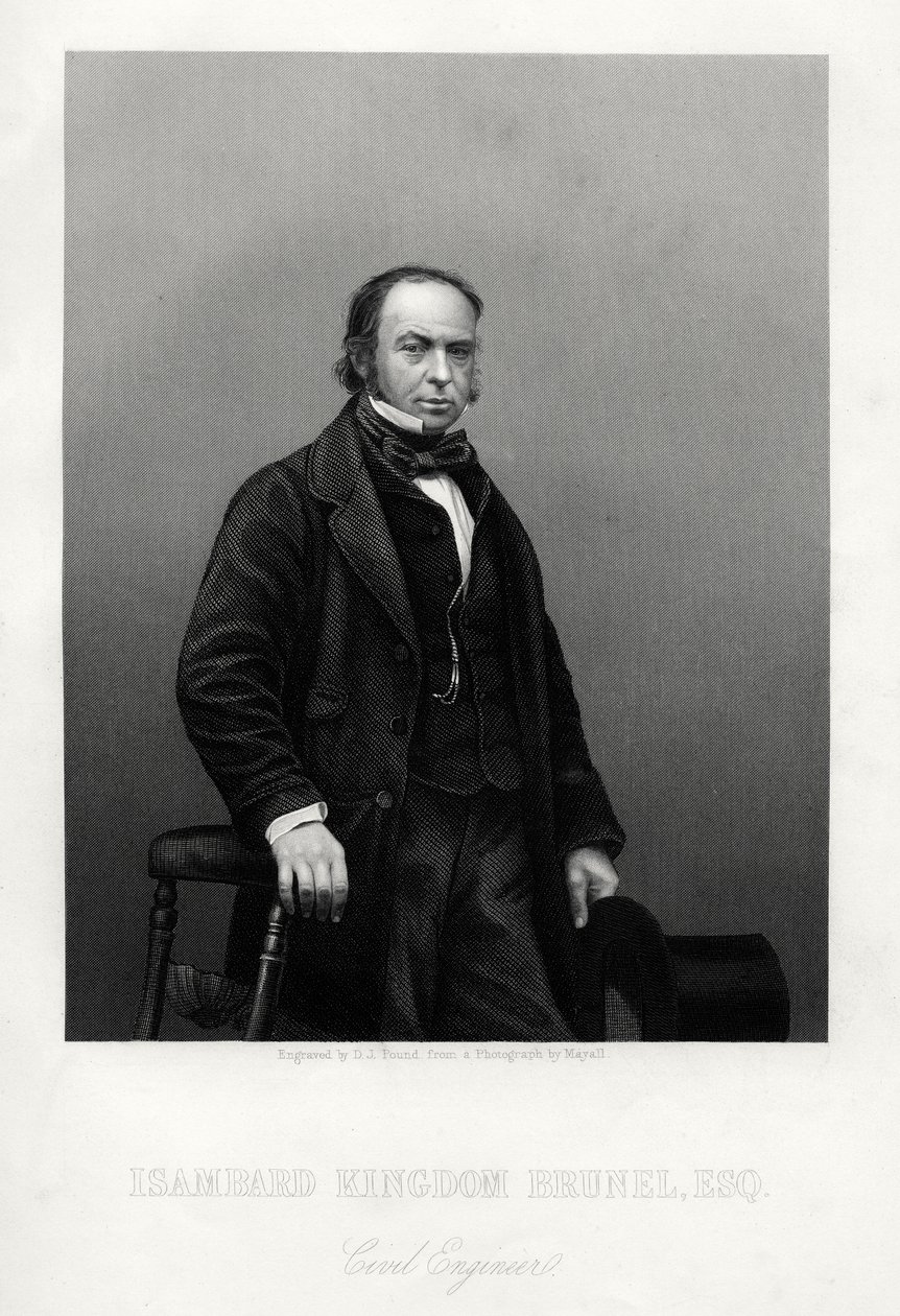 Isambard Kingdom Brunel , britisk ingeniør, c1880. av Daniel John Pound