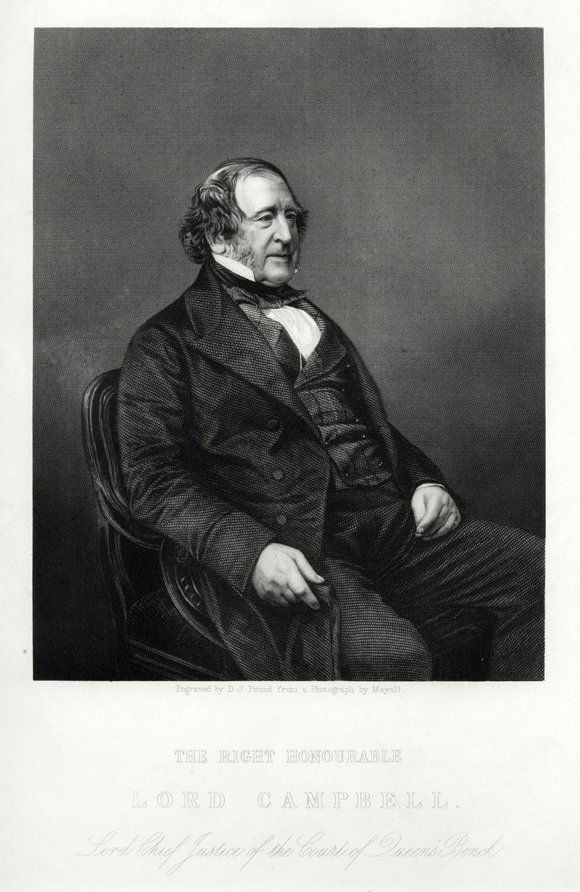 John Campbell, 1st Baron Campbell, britisk liberal politiker og advokat, c1880 av Daniel John Pound