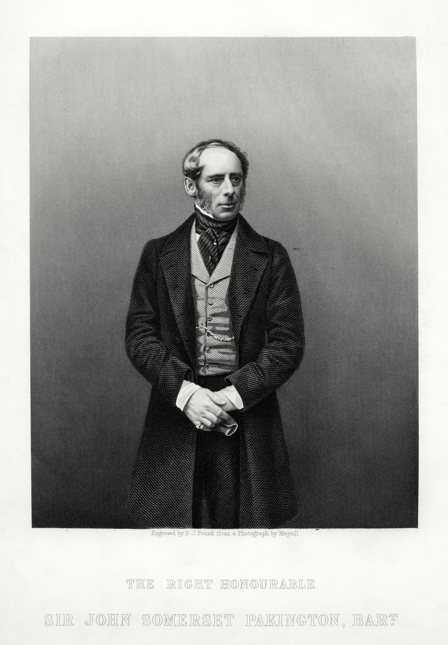 John Somerset Pakington, 1st Baron Hampton, engelsk politiker, c1880. av Daniel John Pound