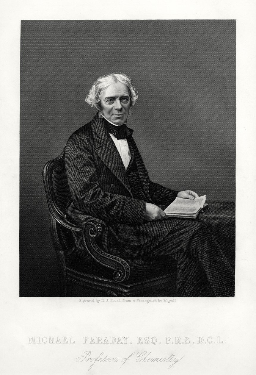 Michael Faraday, britisk vitenskapsmann, c1880 av Daniel John Pound