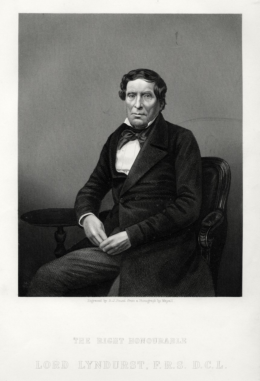 Høyre ærede John Singleton Copley, lordkansler og politiker, c1880 av Daniel John Pound