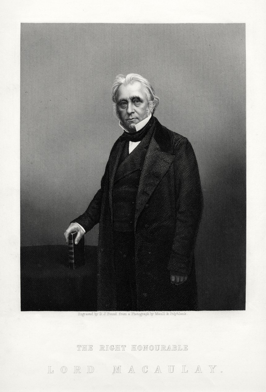 Thomas Babington Macaulay , britisk poet, historiker og whig-politiker, c1880. av Daniel John Pound